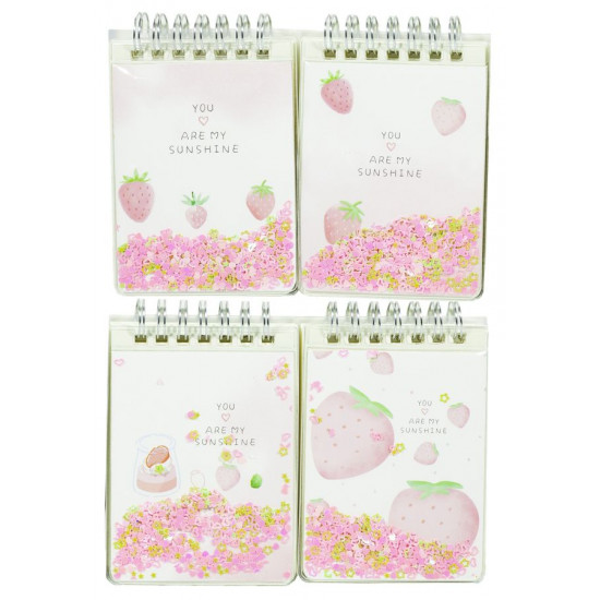 Блок. на спір., ПВХ обл.-сипуч.блистки "Полуниця" 10,5 * 8см, 80л., 70г / кв.м, 4в. (24 * 20) (27206)