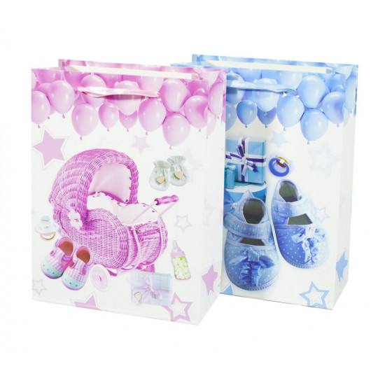 Пакет подарунковий 9449S, для немовлят -4 диз., 18*24*8.5cm (9449S)