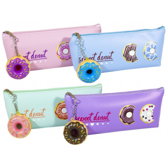 Пенал-косметічка зі сквішем "Пончик-донат" 20 х 8 х 4 см,  з Дефектом (888-4)