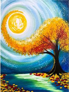 Картина за номерами "Місячне дерево" 40 * 50см, крас.-акрил, кисть-3шт. (RA30577)