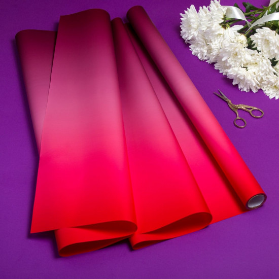 Плівка перламутрова Pastel Diamont silk Gradient , 60см х 7м Червоний Unison (PPG-7)