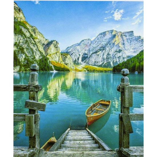 Картина по номерам "Озеро в горах" 40*50см,крас.-акрил,кисть-3шт. (3303RA_B)