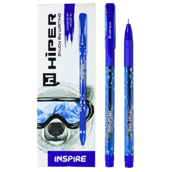 Ручка масляна Hiper Inspire HO-115,  0,7мм, синя Hiper (HO-115)