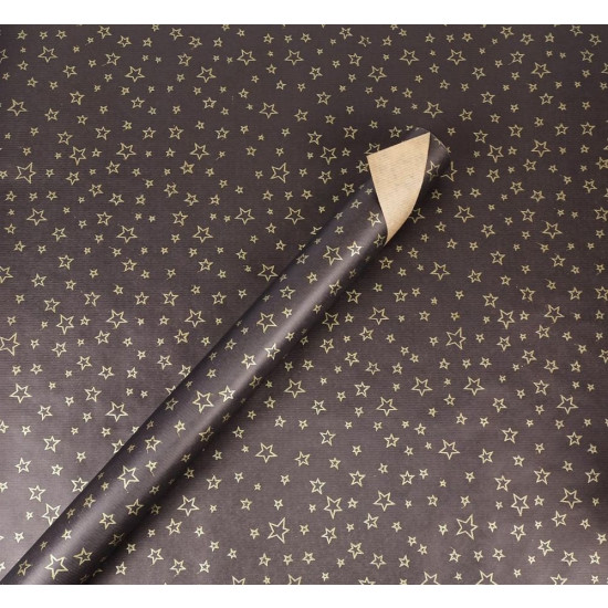 Папір пакувальний крафт-двосторонній 0,7 х 7 м Чорний Unison (Пт 874.3)