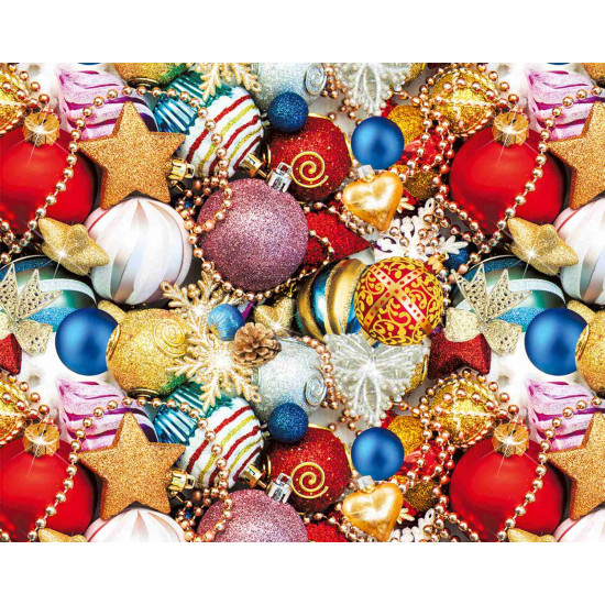 Папір новорічний крейдований для пакування подарунків 80г 100х70  -10 аркушів Різнокольоровий Unison (PVM10-270NY)