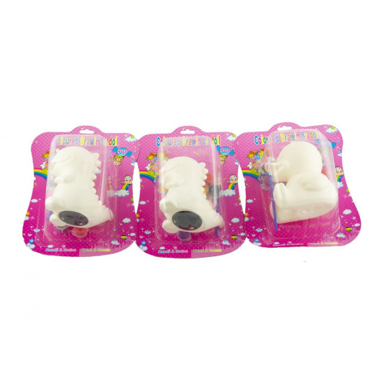 Набір для творчості "Розмалюй скарбничку пластовую "Звірята"" 13см Білий Без бренду (008-MX)