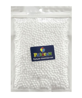 Пінопластові кульки діаметр 4-6мм  білі,  250мл Білий Pelican (886128)