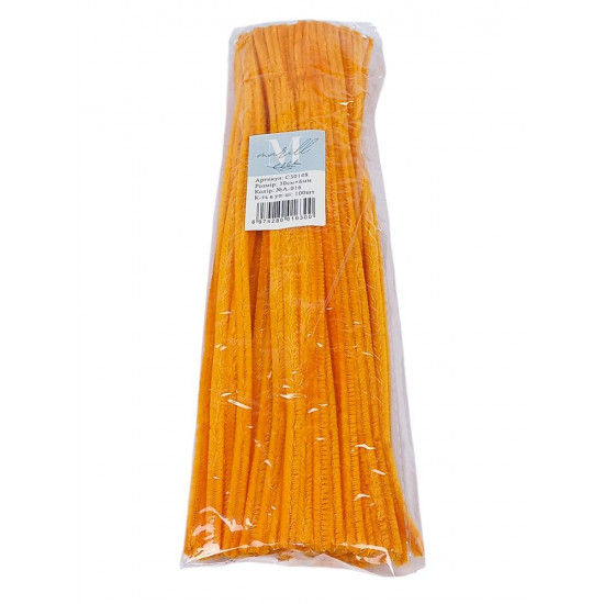 Синельний дріт, 300 х 6мм, мандарин, 100 шт (C30148 -A-016/T17)