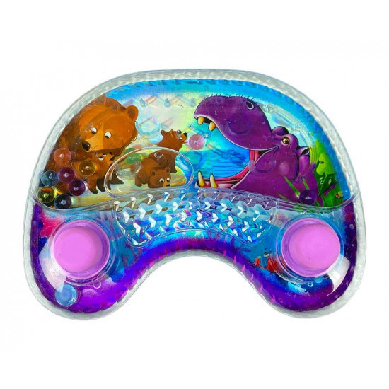 Игра водяная "Поймай колечко-Зверята" две кнопки, 4 вида (2586-Т-АВ)