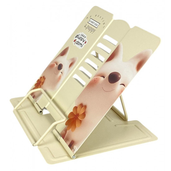 Подставка для книг металлическая 21 х 19см, Песики микс 4 дизайна (1204Р)