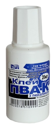 Клей ПВА 20 грамм с кисточкой Smart Owl Белый (A-072)