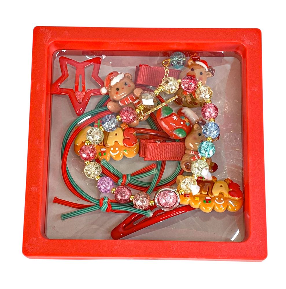 Набір дитячої біжутерії: гумки для волосся, браслет, шпильки для волосся (9328)