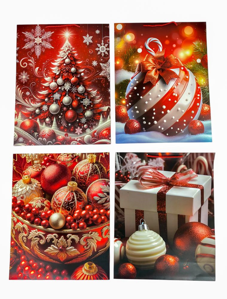 Пакет подарунковий новорічний 55 х 43 х 15 см (888XL)