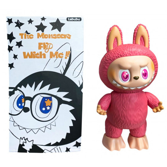 Коллекционная большая фигура 40 х 20см Labubu (пластик) (TCL-053 pink)
