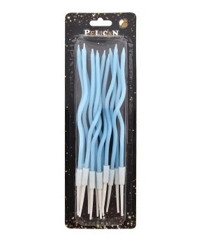 Свічки "Хвилька 12 штук" вінтажний блакитний TM Pelican (861154)