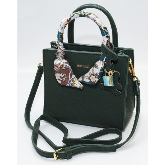 Сумка жіноча зелена 16х18см екошкіра (637 green)