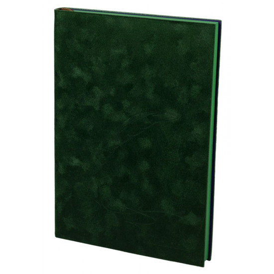 Щоденник недатований клітина оксамит "Перо" А5, м'який, фарб. торець, 160 аркушів, тиснення (1404-А5NK)