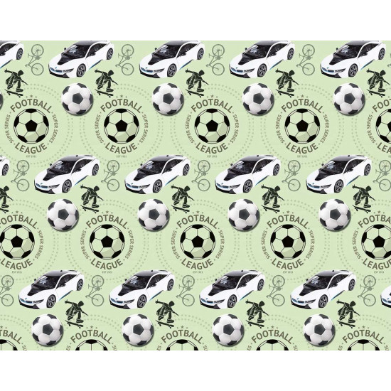 Папір пакувальний крейдований 80г 10 листів - 100 х 70см Зелений Unison (PVM10-34)