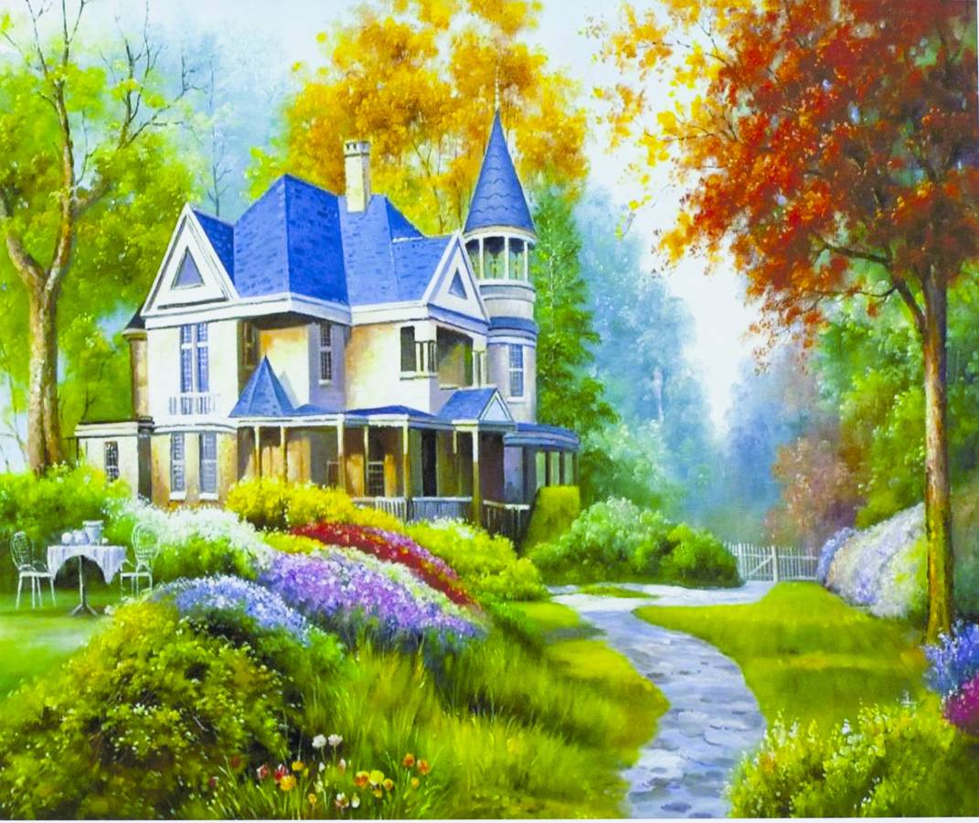 Картина за номерами "Замок" 40 * 50см, крас.-акрил, кисть-3шт. (3180)