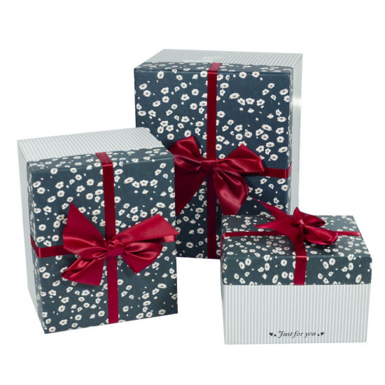 Подарункова коробка SH-17, прямокутна, 21.5x17x13.5cm/16.5x13.5x11.5/13.5x10.5x9cm   3шт. в наборі (SH-17)