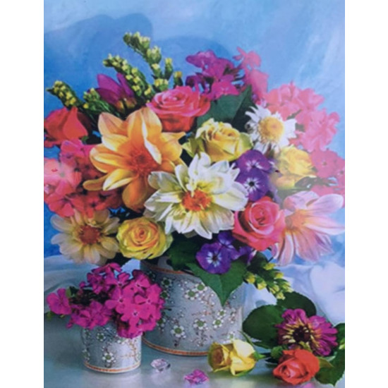 Картина за номерами "Букет" 40 * 50см, крас.-акрил, кисть-3шт Різнокольоровий Unison (5470Y_O)