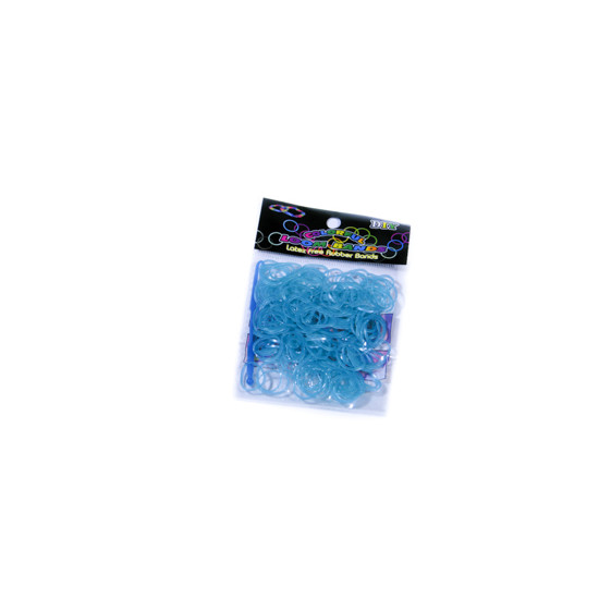Набір резинок для плетіння браслетів,  металік бірюза, 200шт./уп (Нт 117.5)