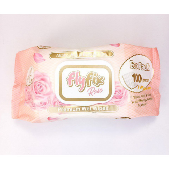 Серветки вологі Fly Fix із клапаном 100 шт (3 вида) Unison (WW-3)