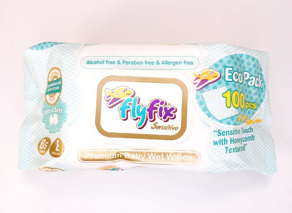 Серветки вологі Fly Fix із клапаном 100 шт (3 вида) Unison (WW-3)