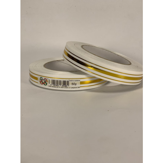 Стрічка пластикова 2см х 45м Білий Unison (PAS20 -white gold)