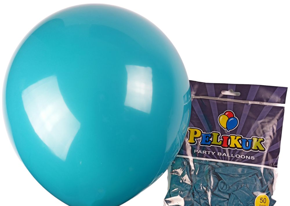 Шарики круглые Pelikuk 13' (33 см) пастель темно-бирюзовый, 50шт/уп Зеленый Pelikuk (1350C-118)