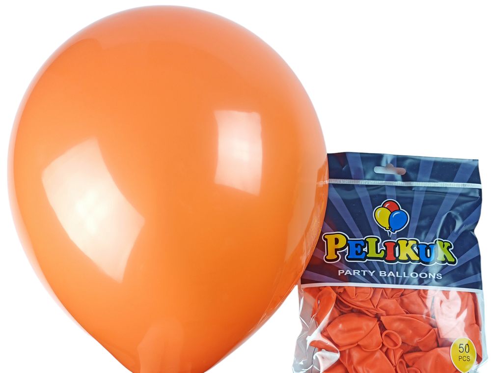 Шарики круглые Pelikuk 13' (33 см) пастель оранжевый, 50шт/уп Оранжевый Pelikuk (1350C-115)