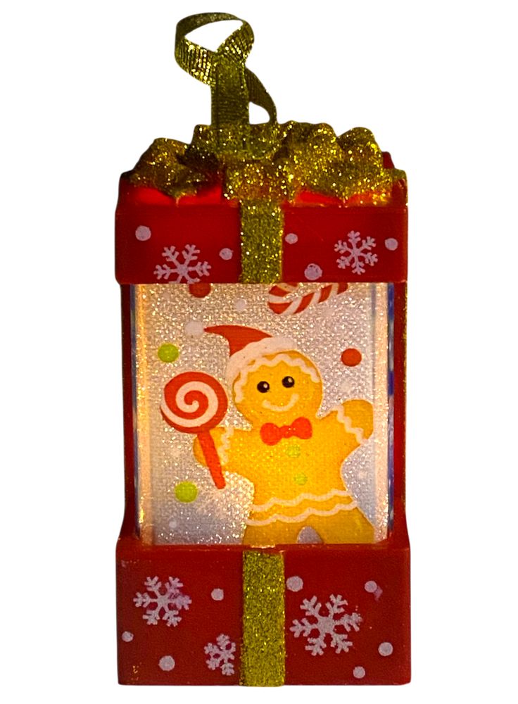 Сувенір, що світиться, LED "Подарунок" 10,5 х 5,8см, 4 види (ZF-088-A)