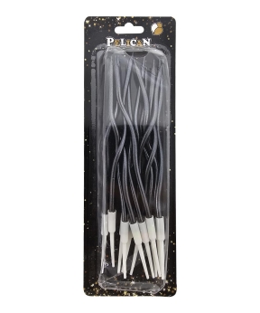 Свічки "Коктейльна 12 штук" хром чорний (861009)