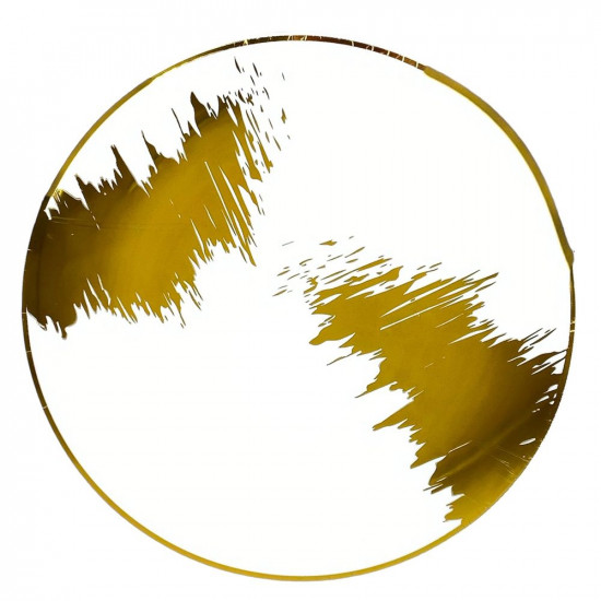 Тарілки мармурові пластикові багаторазові круглі 18см "Style Ware" золото, 10шт/уп (7500-200)