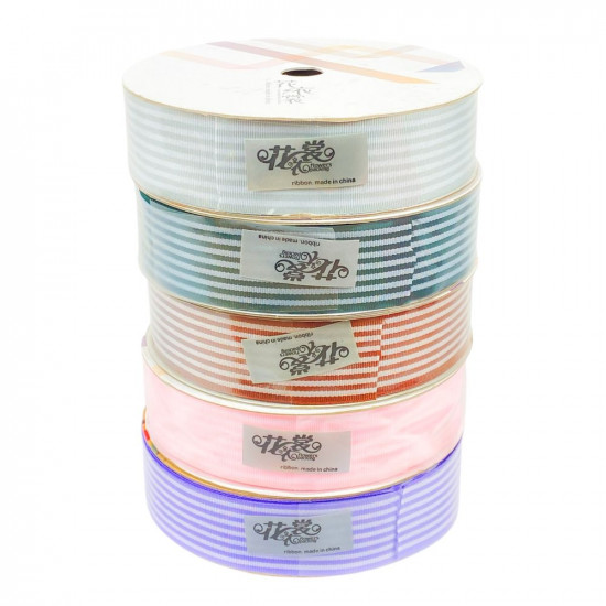 Стрічка декоративна смугаста 28мм х 25м (R.HJSD   violet)