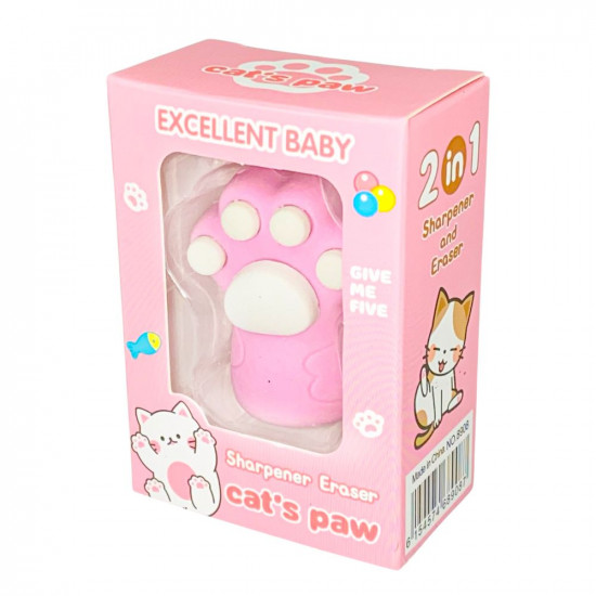 Гумка - точилка   Лапка котика (L8908)
