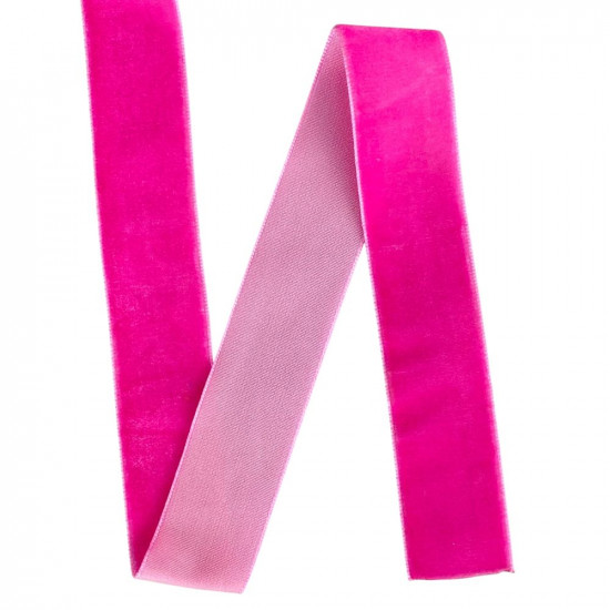 Оксамитова стрічка  2,5 см х 50 ярдів Рожевий Marill (D00825- С  19)