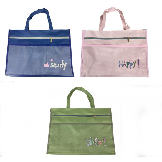 Портфель тканевий А3 (44*32см) на замочку,  5 кольорів (27-6/ QB617)