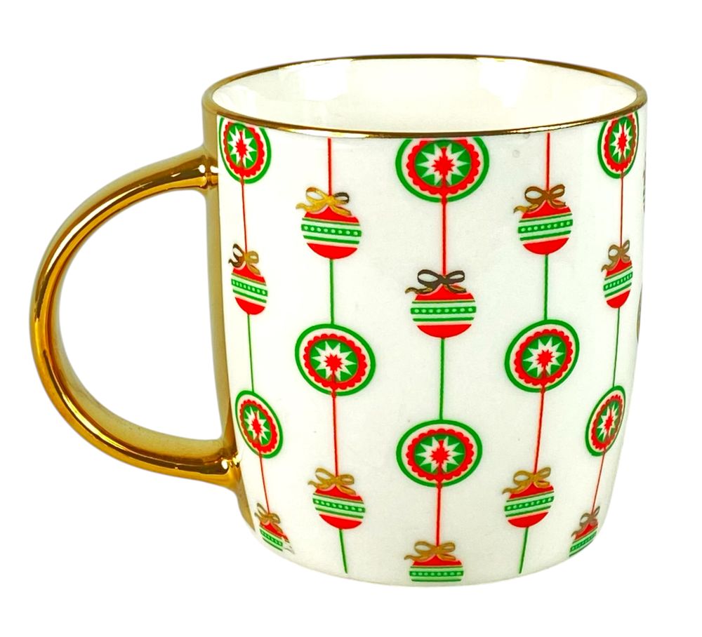 Чашка 350мл Новорічний принт із золотом (CP7440)