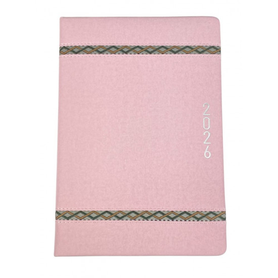 Щоденик датований лінія "Плетіння" А5, 168 сторінок Рожевий Unison (105544DL pink)