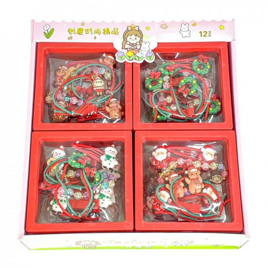 Набір дитячої біжутерії: гумки для волосся, браслет, шпильки для волосся (9327)