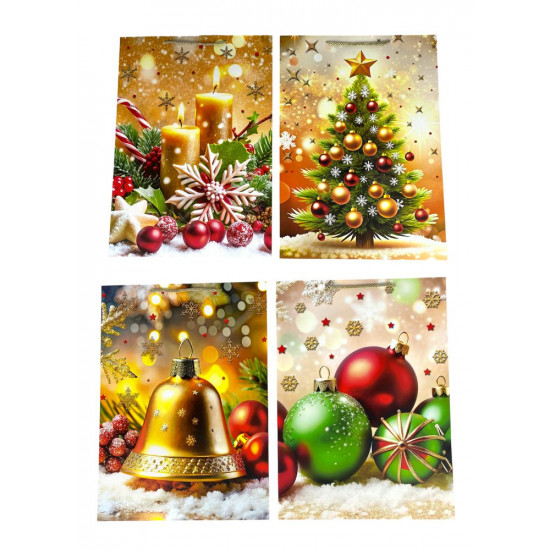 Пакет подарунковий новорічний 55 х 43 х 15 см (745XL)