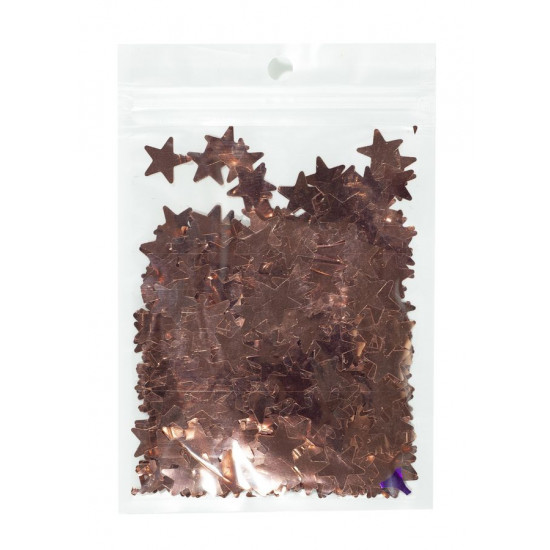 Конфетті зірочки, рожеве золото 15мм, 15гр  6203 Рожевий Pelican (6203)