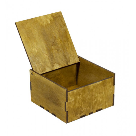 Коробка дерев'яна 12,5х12,5х7,3см колiр "каштан" (BWR-A1)