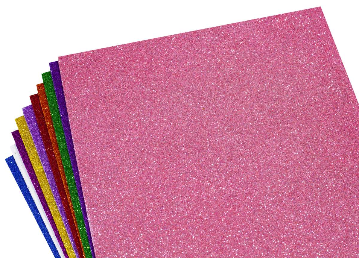 Фоамиран 1,8мм микс  с глиттером -10листов 20 х 30см Unison (8962)