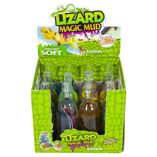 Слайм "Пляшка комахи" з Ящірки" 90г 12шт /уп Unison (0418)