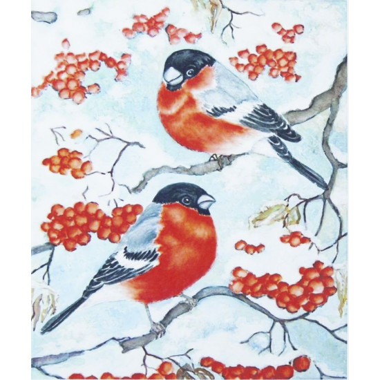 Картина за номерами "Снігурі" 40 * 50см, крас.-акрил, кисть-3шт. (3141)