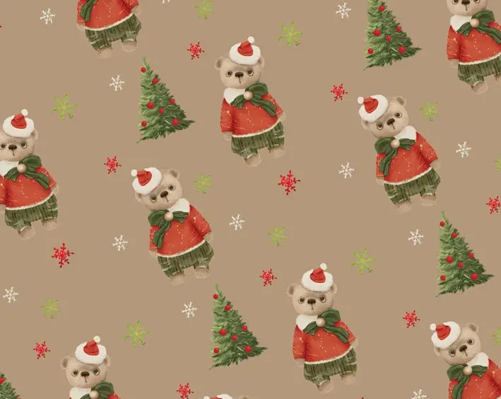 Папір новорічний для пакування подарунків 10 листів - 100 х 70 см 50г (PCZ10070-10-627)