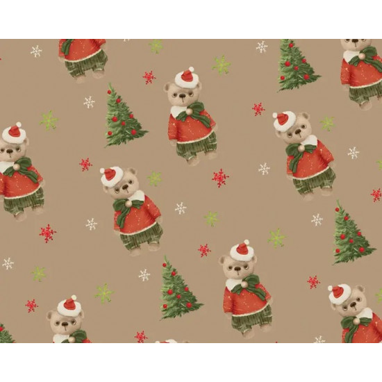 Папір новорічний для пакування подарунків 10 листів - 100 х 70 см 50г (PCZ10070-10-627)