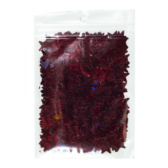 Конфетті зірочки, червоні 15мм, 15гр  6204 Червоний Pelican (6204)